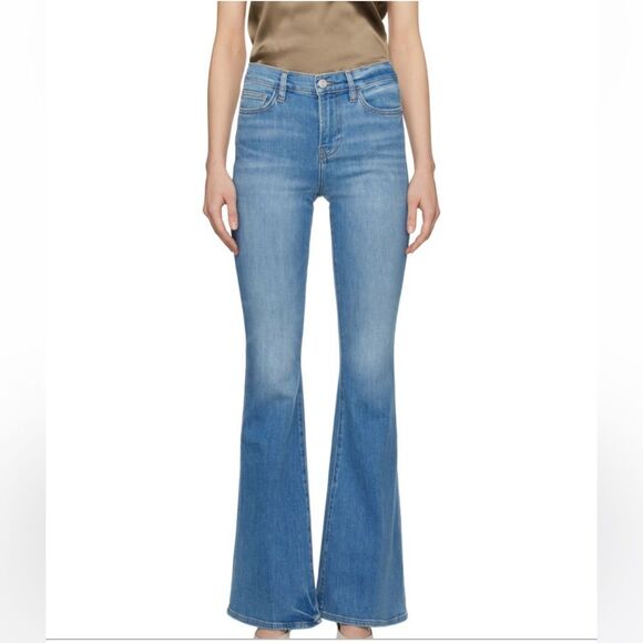 FRAME Blue 'Le High Flare' Jeans - Picture 1 of 9